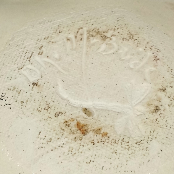 Hand Spun Pottery Bowl Raised Flower Design by D.K. Mc Bride Pottery - Picture 7 of 9